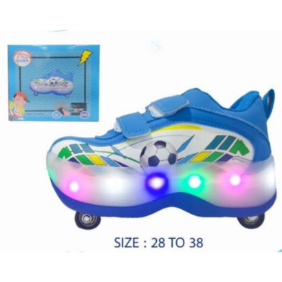 صورة حذاء الكابتن ⚽ – مضيء وبعجلات خفية لمحبين الكرة